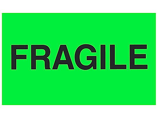 Étiquette adhésive – « Fragile », 3 x 5 po S-3262 - Uline