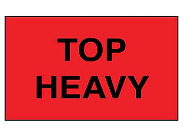 Etiqueta Adhesiva "Top Heavy" - 3 x 5"