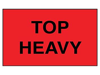 "Top Heavy" Label - 3 x 5" S-3265