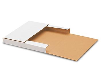 10 1/4 x 10 1/4 x 1" White Easy-Fold Mailers S-326