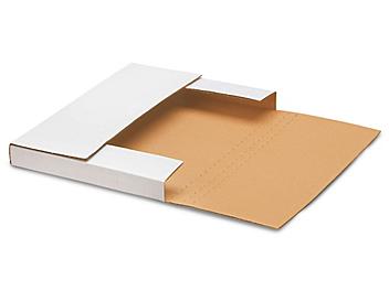 12 1/8 x 9 1/8 x 1" White Easy-Fold Mailers S-327