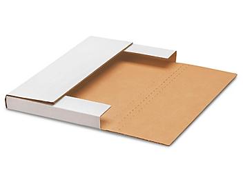 14 1/8 x 8 5/8 x 1" White Easy-Fold Mailers S-328