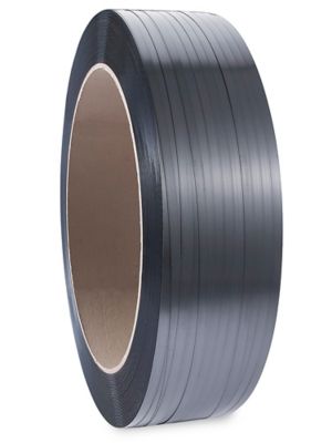 Signode Comparable Poly Strapping - Black, 1/2" x .026" x 7,000' S-3308