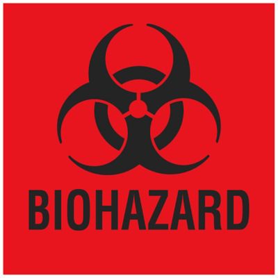 Biohazard Labels - 4 x 4