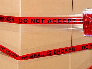 Goodwrappers Identi-Wrap&reg; - "Do Not Accept If Seal Is Broken", 80 gauge, 5" x 500' S-3337