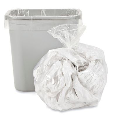 Uline Industrial Trash Liners - 6-7 Gallon, 1.5 Mil, Clear S-3368