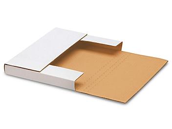11 1/8 x 8 5/8 x 1" White Easy-Fold Mailers S-339