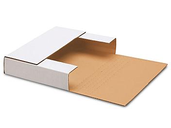 11 1/8 x 8 5/8 x 2" White Easy-Fold Mailers S-341