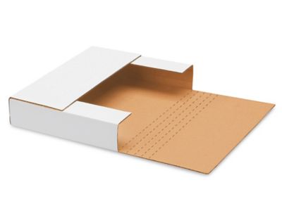 12 1/8 x 9 1/8 x 2" White Easy-Fold Mailers S-342