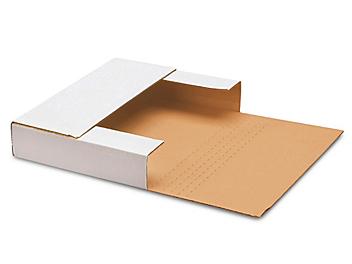 12 1/8 x 9 1/8 x 2" White Easy-Fold Mailers S-342