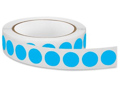 Blank Inventory Circle Labels - Light Blue, 3/4" S-3449LB