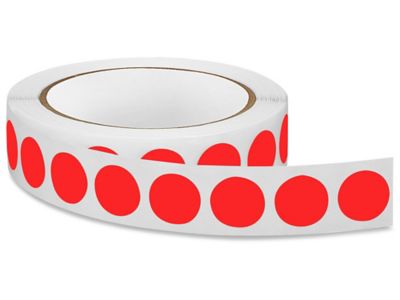 Blank Inventory Circle Labels - Red, 3/4" S-3449RED