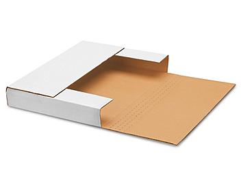 15 x 11 1/8 x 2" White Easy-Fold Mailers S-345