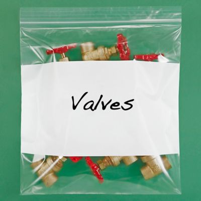 12 x 13" 2 Mil White Block Reclosable Bags S-3497