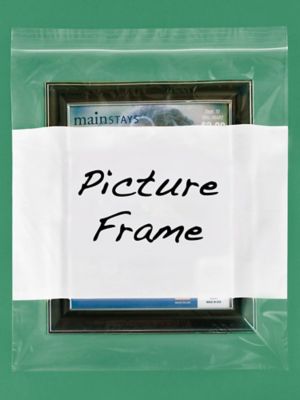 13 x 15" 2 Mil White Block Reclosable Bags S-3498