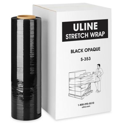 Uline Handwrap - Cast, 80 gauge, 18 x 1,500', Black Opaque S-353