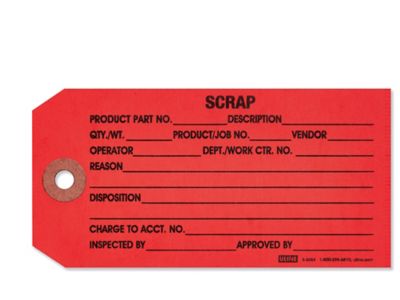 1-Part Inspection Tags - "Scrap"