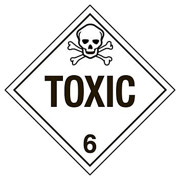 D.O.T. Placard - "Toxic", Adhesive Vinyl S-3572V