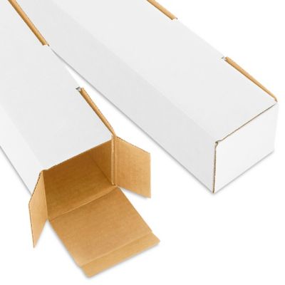 3 x 3 x 18 Square White Corrugated Mailing Tube