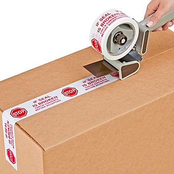 Preprinted Tape - "If Seal Is Broken... Stop", 2" x 55 yds, White S-3786