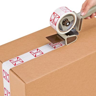 Cinta adhesiva roja para sellar cajas, 2 x 55 yardas, 2.2 mil de grosor