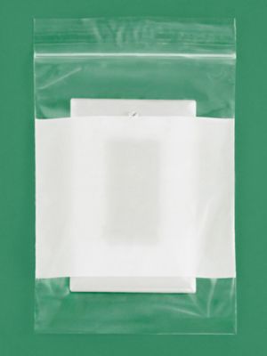 2 Mil White Block Zip Lock Bags in Stock - ULINE