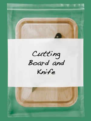 13 x 18" 4 Mil White Block Reclosable Bags S-3800