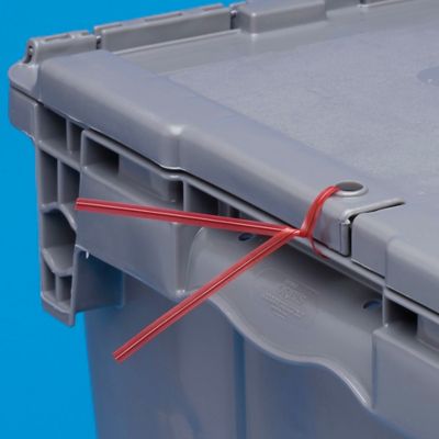 Plastic Pre-Cut Twist Ties - 9", Red S-3811R