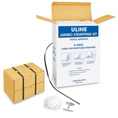 Uline Polypropylene Strapping Kit - Jumbo Postal Approved, 1/2" x 9,000' S-3824
