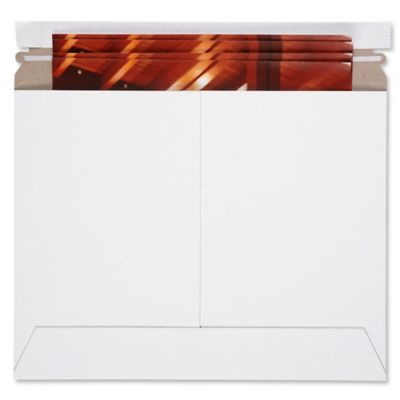 White Side-Loading Self-Seal Stayflats&reg; "S" - 12 1/4 x 9 3/4" S-3828