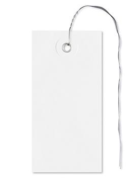 White Tyvek&reg; Tags - #3, 3 3/4 x 1 7/8", Pre-wired S-3835PW