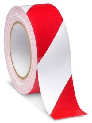 Uline Heavy Duty Vinyl Safety Tape - 2 x 36 yds, Red/White