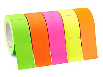 Blank Inventory Rectangle Labels Assortment Pack - Fluorescent, 2 x 3" S-3873