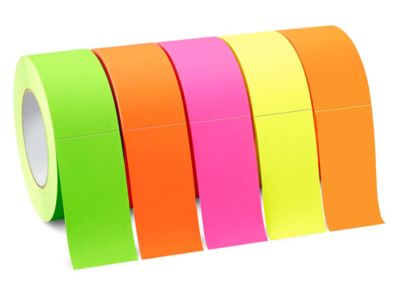 Blank Inventory Rectangle Labels Assortment Pack - Fluorescent, 2 x 4" S-3874