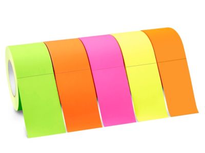 Blank Inventory Rectangle Labels Assortment Pack - Fluorescent, 3 x 5" S-3875