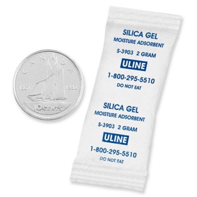 Sachets de gel de silice, Sachets de gel en silice en Stock - ULINE.ca