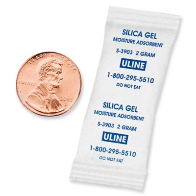 Silica Gel Desiccants Gram Size 2, 5 Gallon Pail S3903 Uline