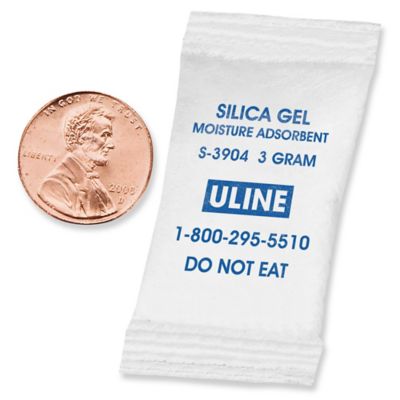 Sachets de gel de silice, Sachets de gel en silice en Stock - ULINE.ca