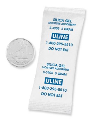 Silica Gel Desiccants - Gram Size 5, 5 Gallon Pail S-3905