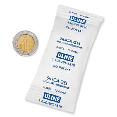 Desecantes de Gel de Sílice - 10 Gramos, Cubeta de 5 Galones S-3906 - Uline