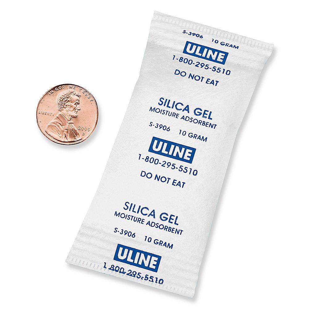 Silica Gel Desiccants - Gram Size 10, 5 Gallon Pail S-3906 - Uline