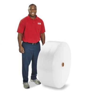 50' x 12 X 3/16 Clear & Red Color Bubble Wrap® Rolls