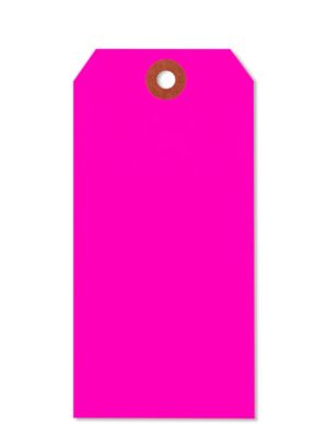 Fluorescent Tags - #6, 5 1/4 x 2 5/8", Pink S-3945P