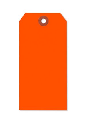 Fluorescent Tags - #6, 5 1/4 x 2 5/8", Red S-3945R