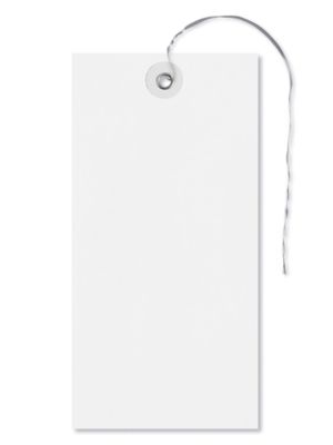 White Tyvek&reg; Tags - #7, 5 3/4 x 2 7/8", Pre-wired S-3946PW