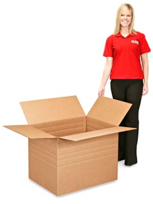 26 x 20 x 20" 275 lb Multi-Depth Corrugated Boxes S-4000