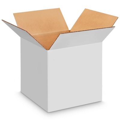 10 x 10 x 10" White Corrugated Boxes S-4430