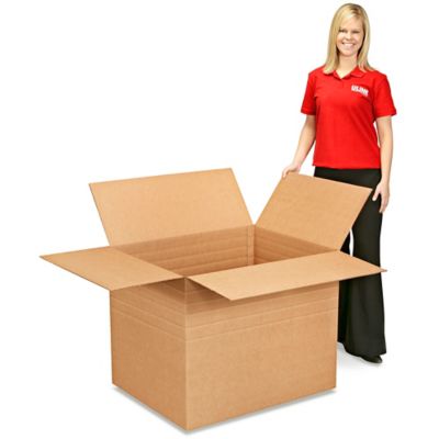 30 x 24 x 24" 275 lb Multi-Depth Corrugated Boxes S-4509