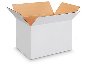 18 x 12 x 12" White Corrugated Boxes S-4634