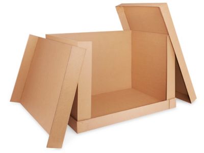 TOTALPACK® 24 x 18 x 18 Single Wall Corrugated Laydown Boxes 15 Units